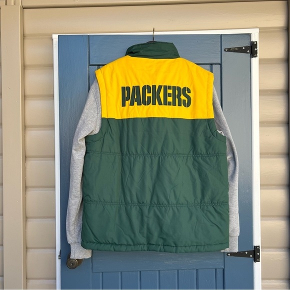 Green Bay Packers Reversible Jacket and Vest Set Men Size large - Picture 7 of 16